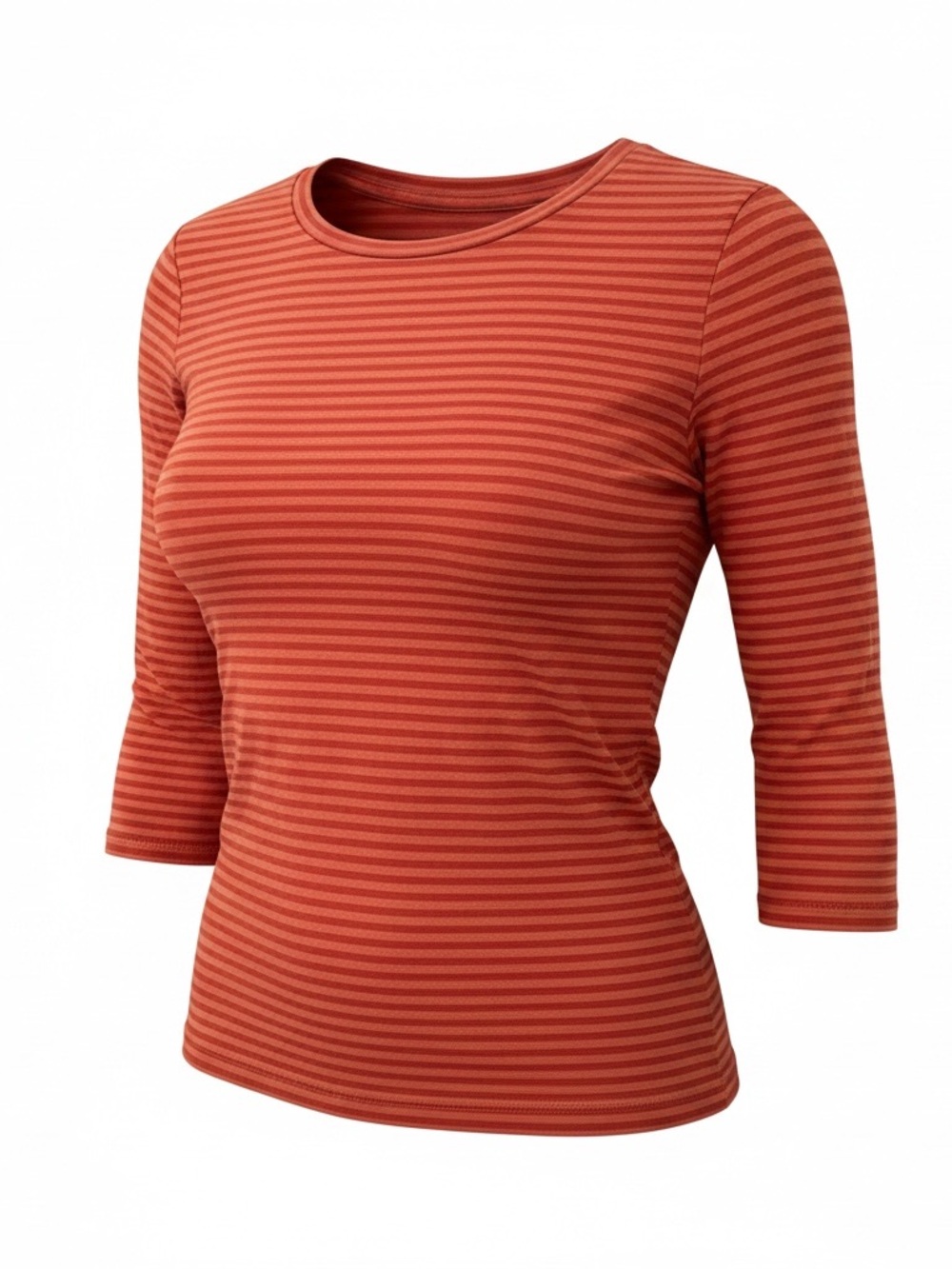 Brooks Brothers Orange Stripe Cotton Long Sleeve Tee Small Preppy